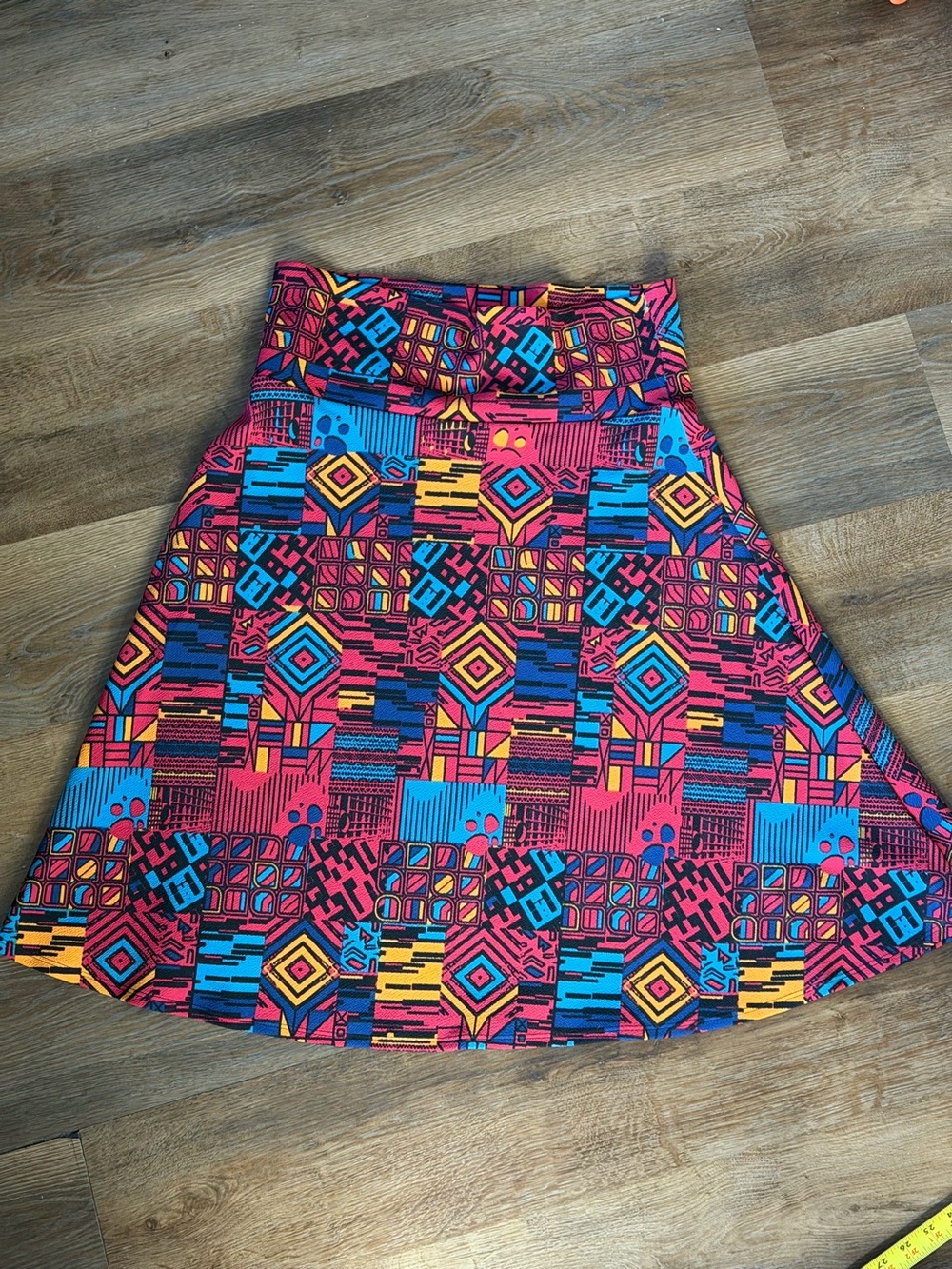 LuLaRoe Neon Geo Circle Skirt - Pink, Blue, Yellow